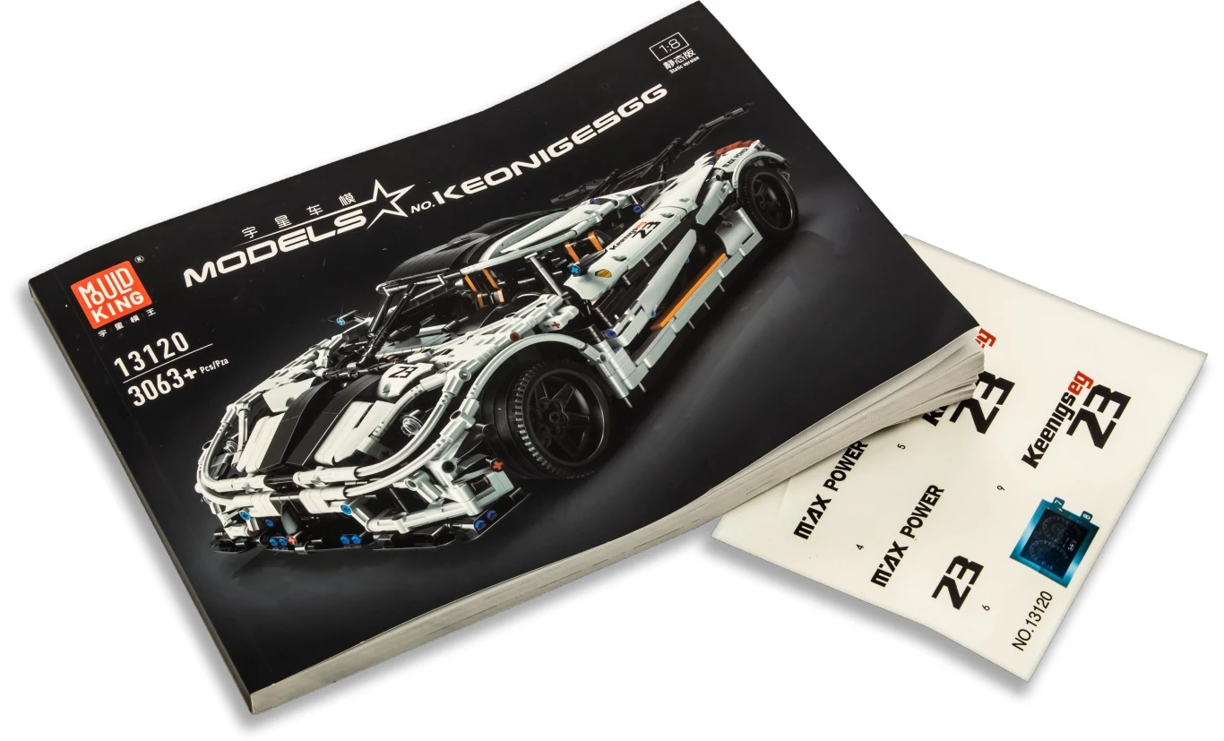 Конструктор Mould King 13120 Supercar Koenigsegg One:1 из 3063 кубиков Лего серии Гоночные машины |
