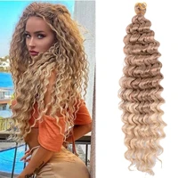 28inch long deep wave twist crochet hair bohemia natural synthetic braid hair afro curls ombre braiding hair extensions