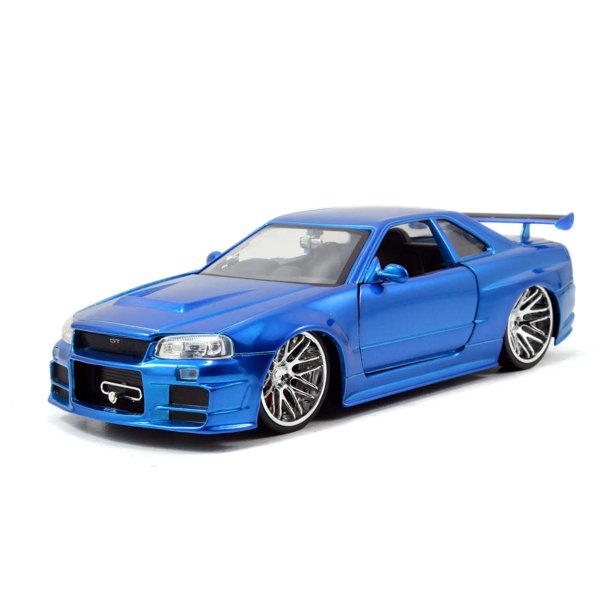 Металлический Чехол Jada Форсаж-Бриан 2002 Nissan Skyline GT-R (BNR34) (1:24) Blue Edition JDM Street Drift Super Cars |