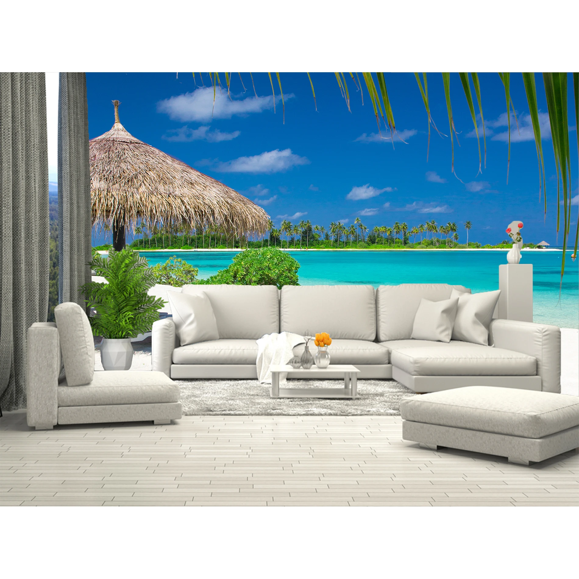 3D Фотообои Море пляж обои на стену для зала кухни спальни детской фотообои