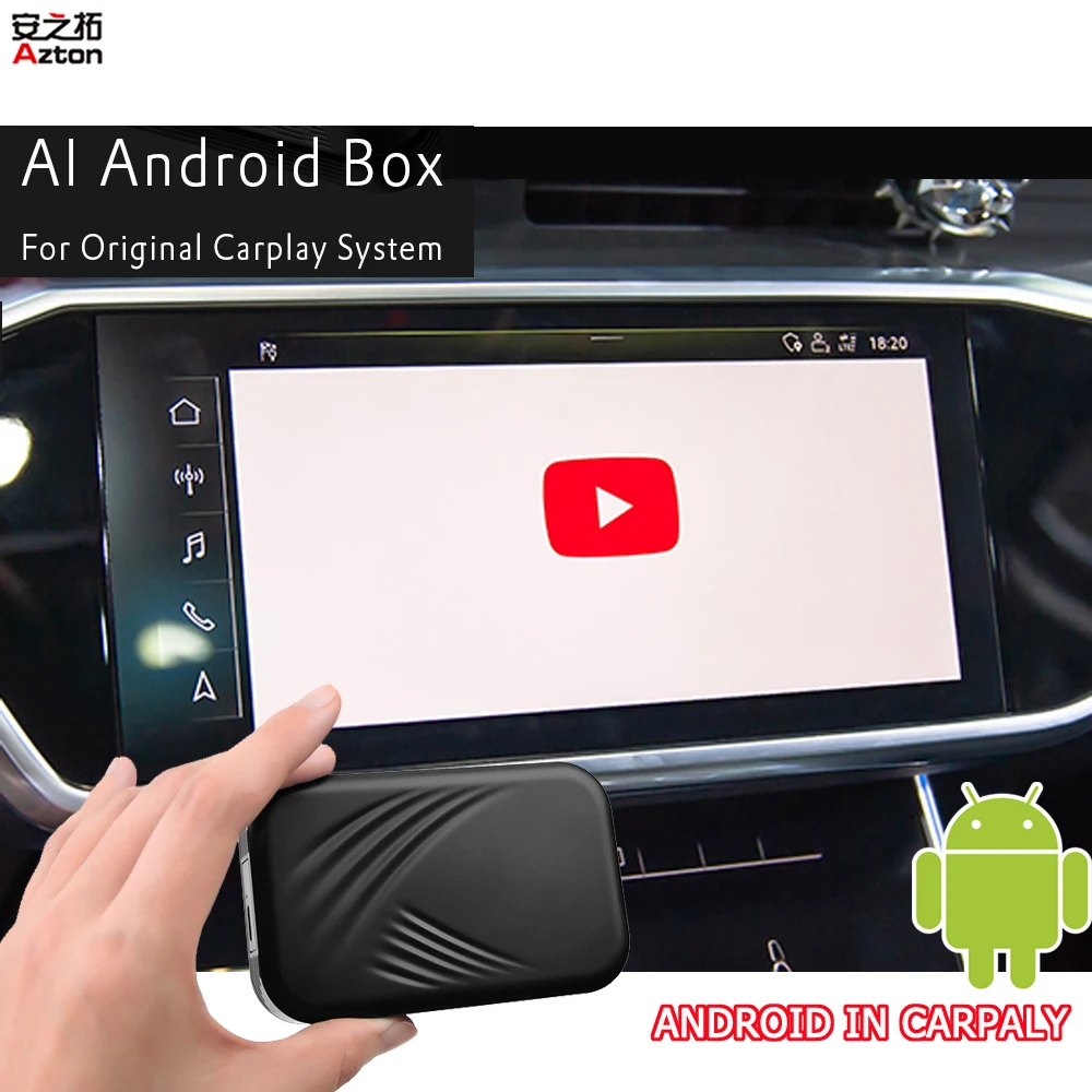 

4GB+64GB USB Insert Android In CarPlay System AI Box For Peugeot 308 408 508 2008 4008 5008 2017-2020 Android TV Box