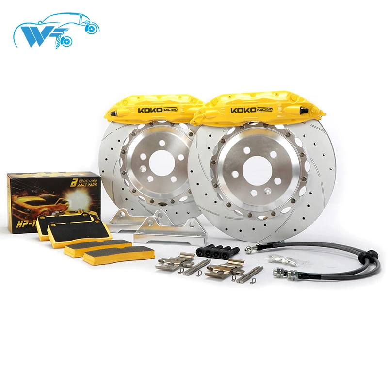 KOKO RACING красный тормозной суппорт 4 кастрюли с высокопроизводительным Тормозным