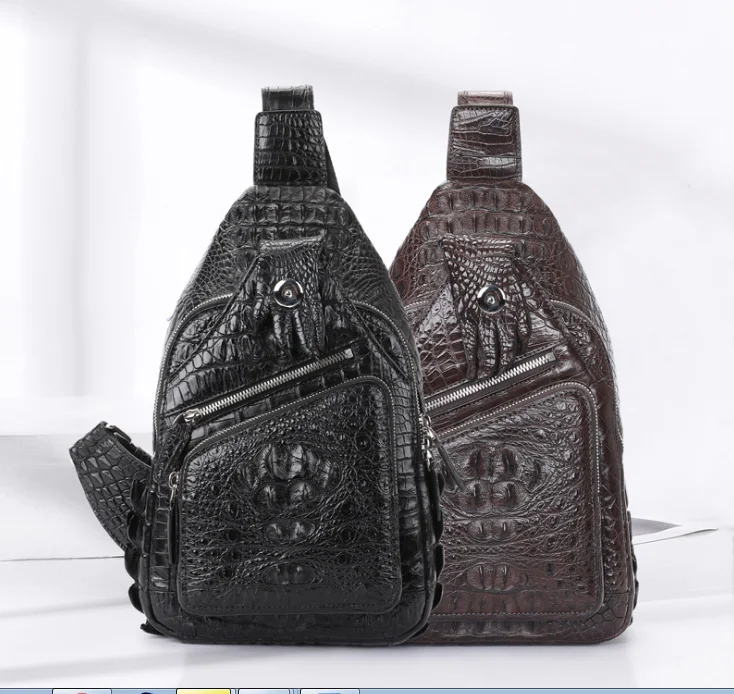 

Korean Version Genuine Leather Men's Bag Waist bags Smart Personality Men Chest Bag Small Casual Male Vintage Small Cow Leather