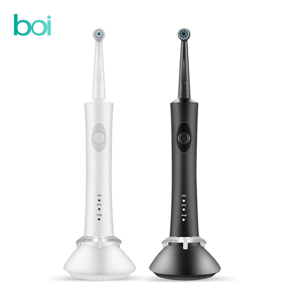 

[Boi] Polishing Clean Teeth Rotation Electric Toothbrush Adult Smart Timer Brush Soft Bristle Induction Rechargeable Waterproof