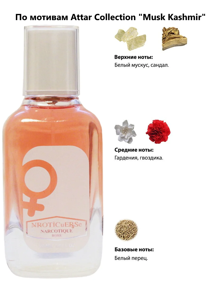 Narkotic Rose / (по мотивам Attar Collection &quotMusk Kashmir") NARKOTIC ROSE & VIP 3559 Подарок |