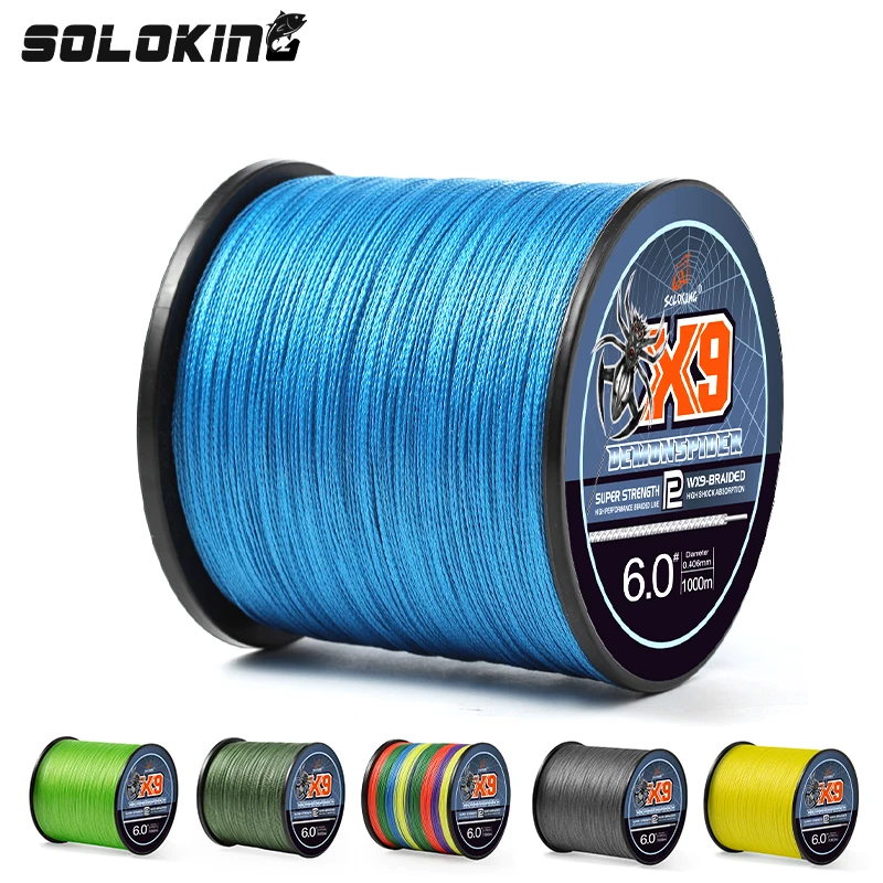 

SOLOKING PE Fishing Line X9 Strands PE Fishing Line 300M 500M 1000M Multifilament 20-100LB Fishing Line Carp Line Super Strong