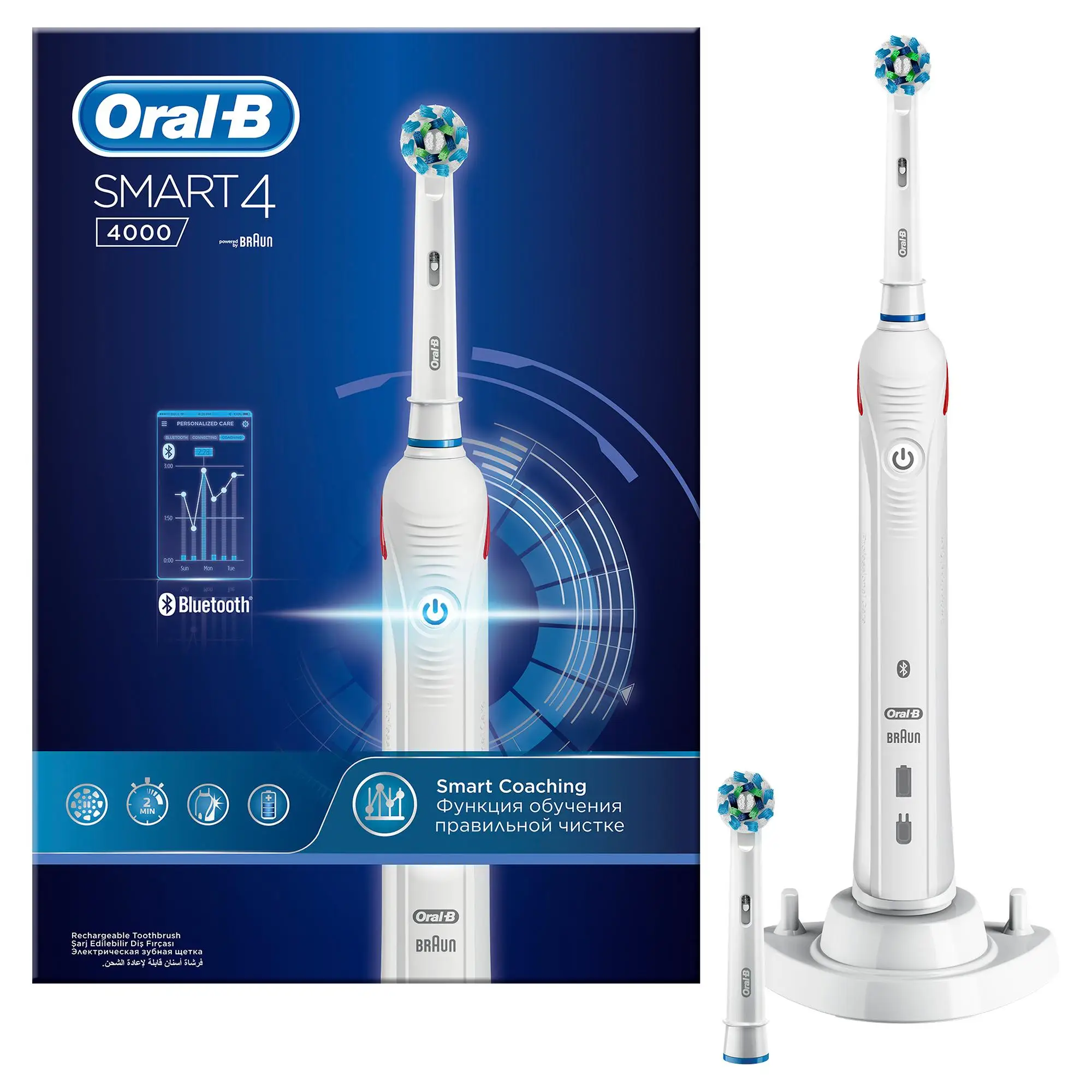 Электрическая зубная щетка Oral-B Smart Coaching 4 4000 | Бытовая техника