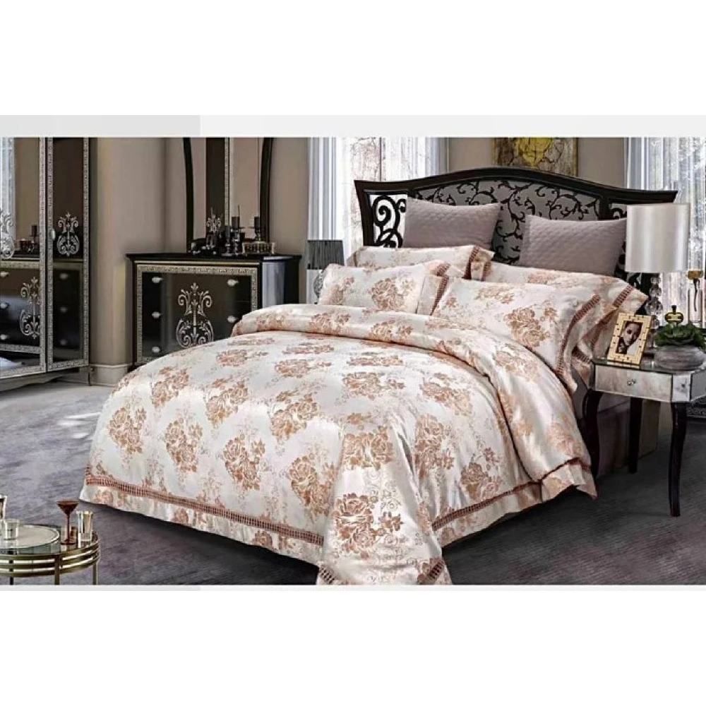 Gift Set bed linen satin Jacard euro bedding set Linens Bed cotton Satin Euro sets sheet Pillowcase Bedspread on the | Дом и сад