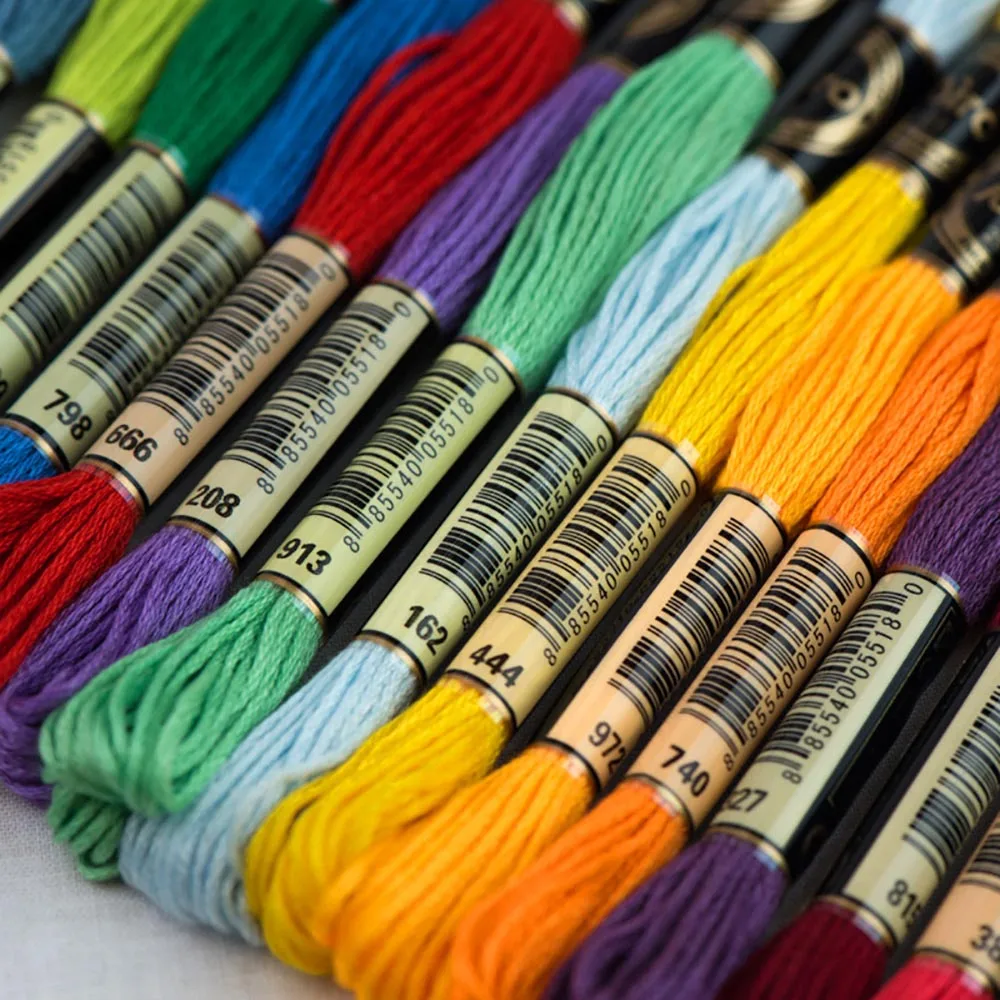 Многоцветная нить для вышивки 6 нитей Полиэстеровая швейная 8 7 ярдов | Дом и сад
