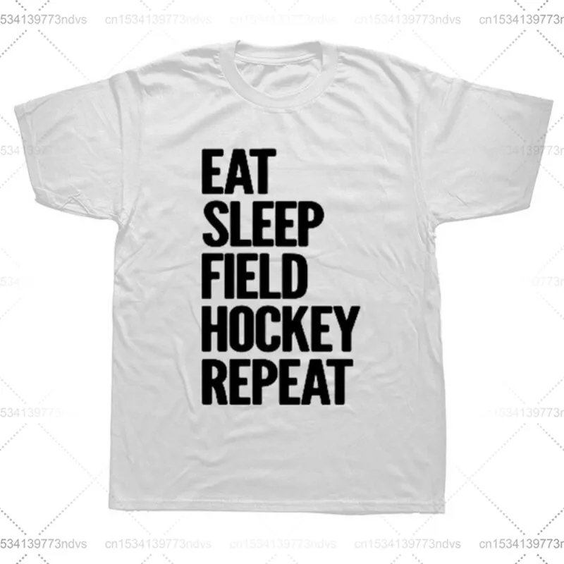 

Funny Eat Sleep Field Hoeyer Graphic T-Shirt Mens Summer Style Fashion Short Sleeves Oversized Streetwear T Shirts