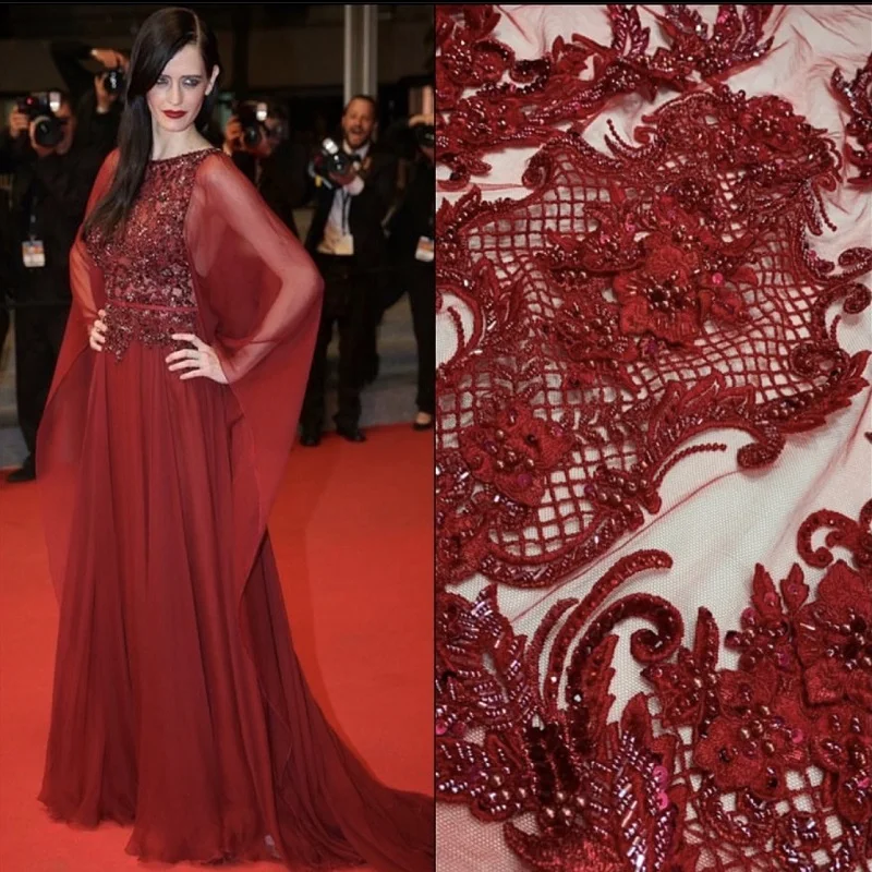 Красивые красные свадебные кружевные гипюровые платья для свадебных и вечерних