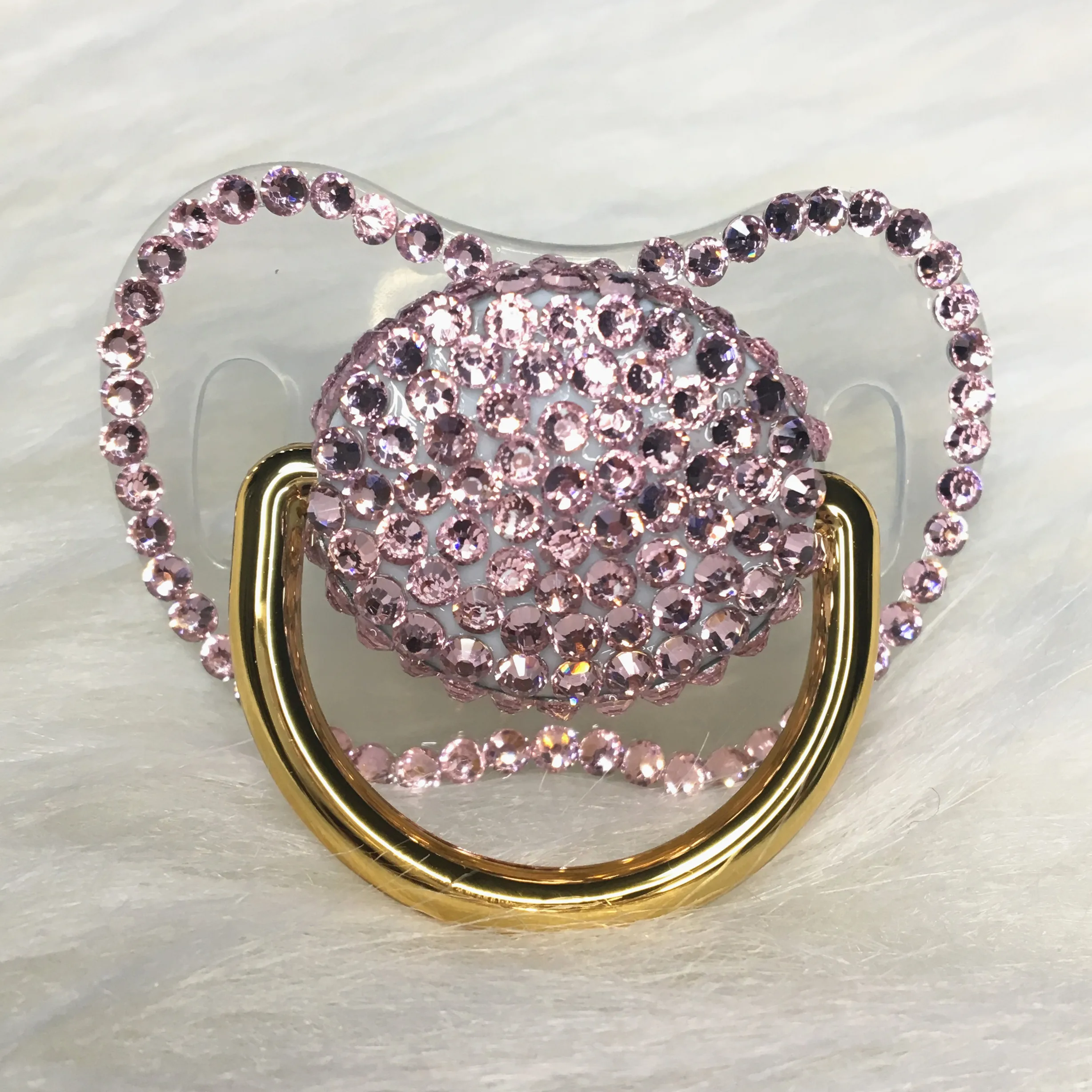 

Miyocar all handmade bling pink pacifiers unique design king queen style 6 colors choose gift baby shower PBC-P