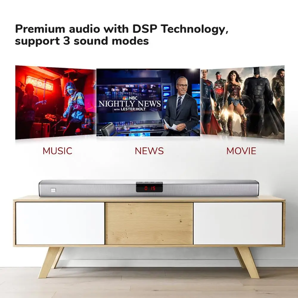 InstaBox 35 дюймов S60M Саундбар с экраном дисплея и дистанционным встроенным