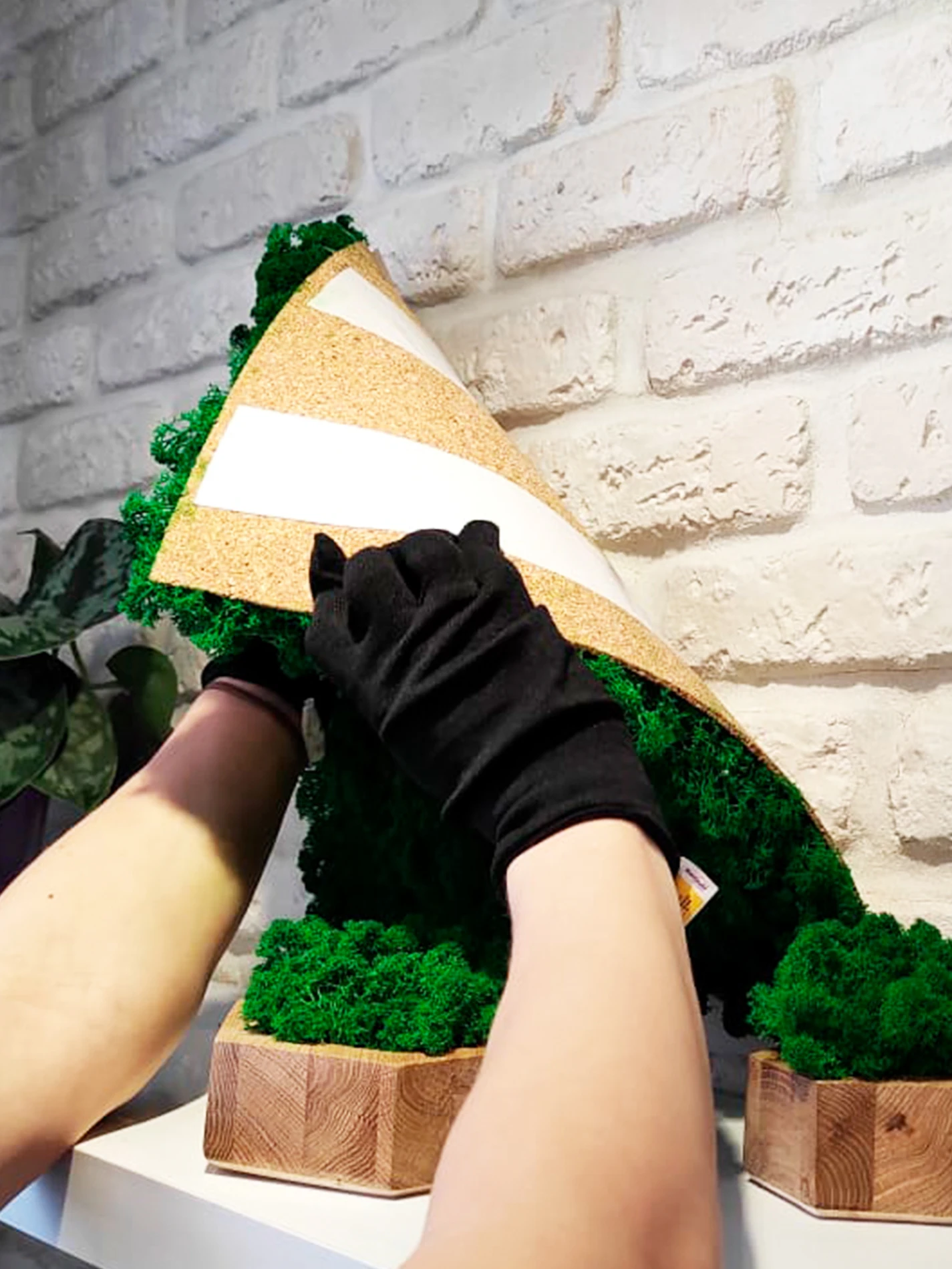 Панель из стабилизированного мха 30*30см декор интерьера настенное украшение -