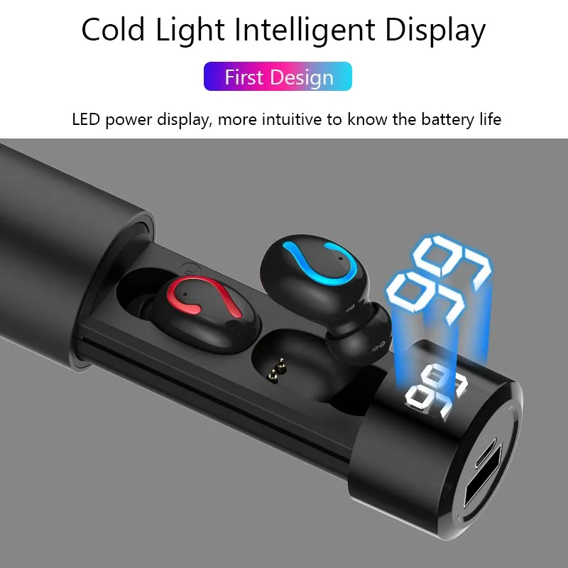 Наушники вкладыши Q67 TWS для спорта влагозащищенная гарнитура звук 3D стерео Bluetooth