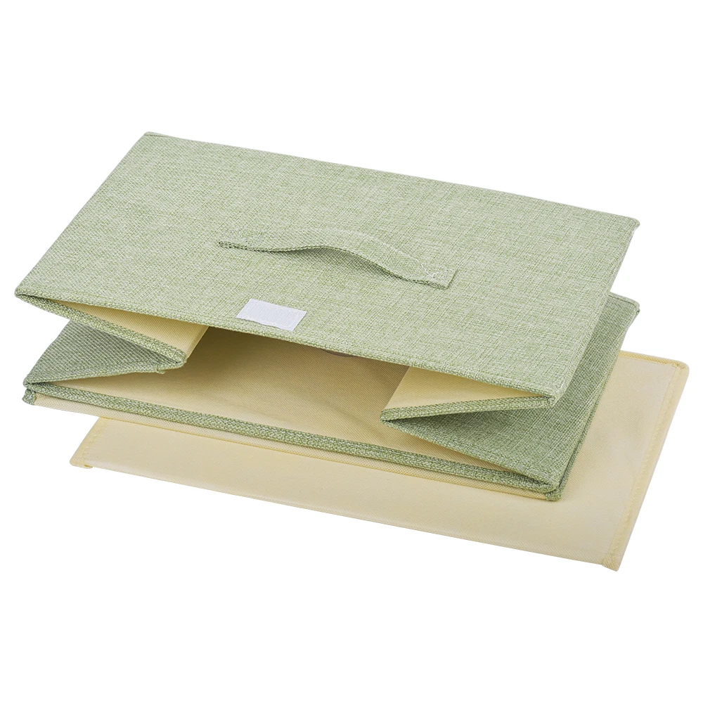 Моющийся ящик для хранения из хлопчатобумажной ткани складные корзины с крышкой