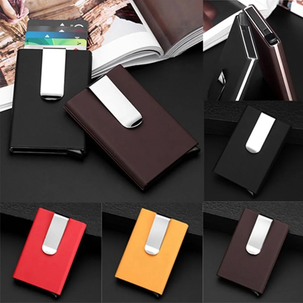 

1pc 2020 Popular Aluminum Slim ID Credit Card Protector Holder Purse Wallet Money Clip Wallet Organizer Supplies Drop Shipping