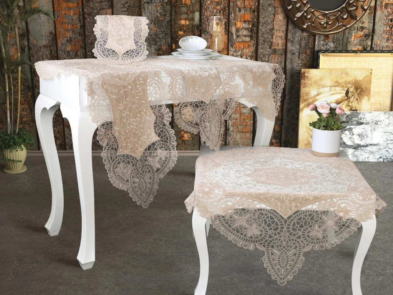 

Lounge Set ''Suman'' 5 Pieces with Embroidery Luxury Velvet Cord-Multi-Colors - Excellent Quality