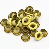 yellow eyelet grommets 4mm grommets iron eyelet with washers for leather craft shoes bag making hardware diy accessories