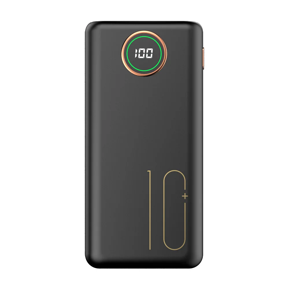 

PINZHENG 10000mAh Power Bank Mirror LED Digital Display Charger 2 Output 3 Input Portable powerbank For IPhone Xiaomi Huawei