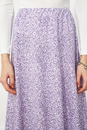 

Turkish Hyper Quality Asymmetrical Knitted Skirt. Lilac Color (Zara 2021 Fashion traf y2k)