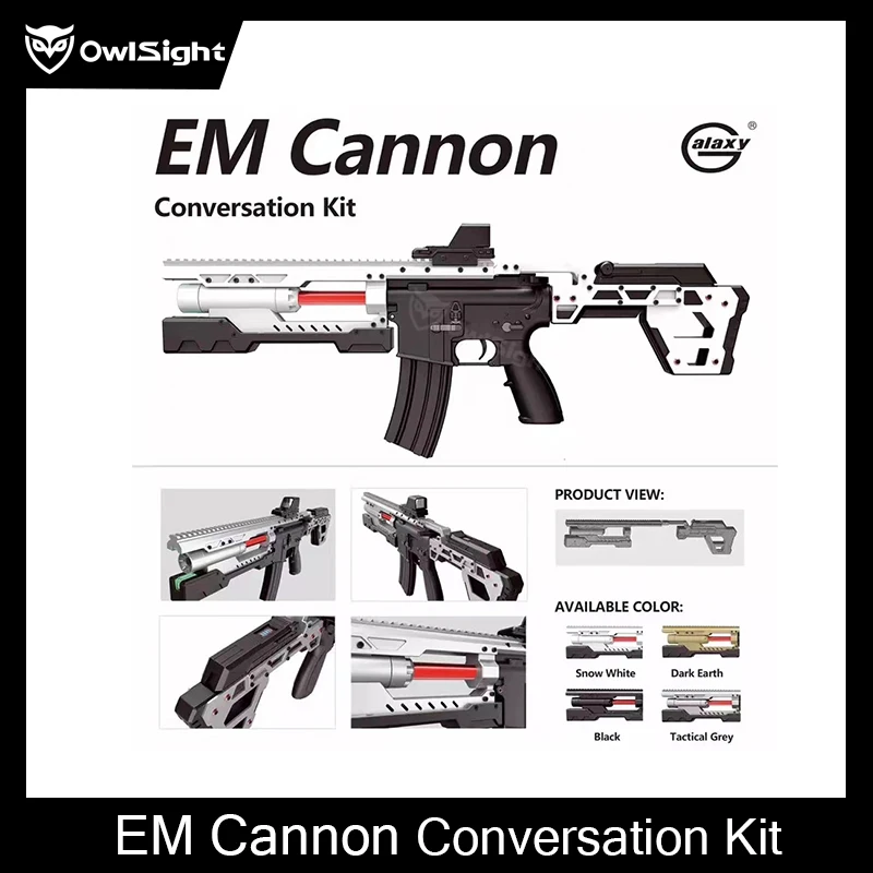 

EM Cannon Conversation Kit With M1913 Picatinny Rail Handguard Stock For AR M4 Receiver Gel Blaster Hunting Airsoft BB AEG GBB