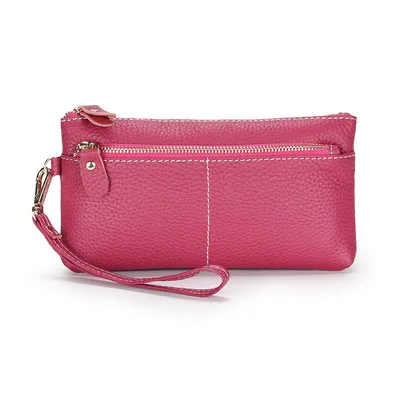 

Luxury High Quality Leather Wallet for Women Coin Purse and Day Clutches Party Money Long Style Purses Solid Black 2021 New