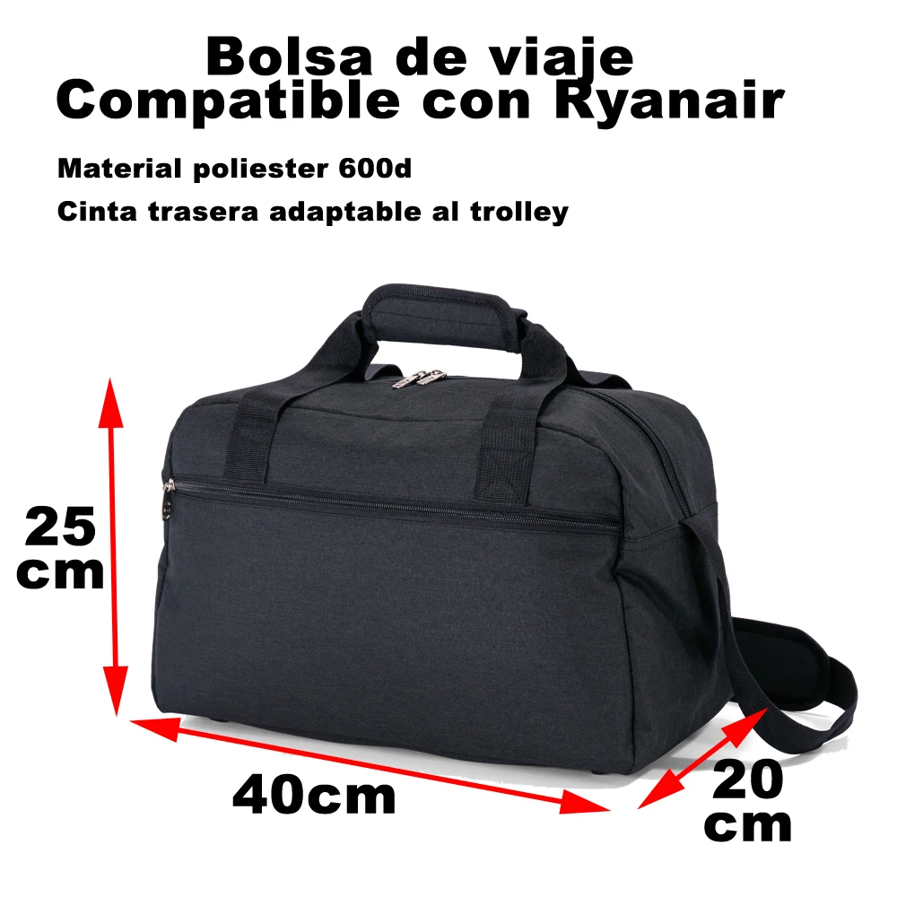 Benzi Bolsa de Viaje 40x25x20 см BZ5528 Tamaño Equipaje de Mano Ryanair |  АлиЭкспресс