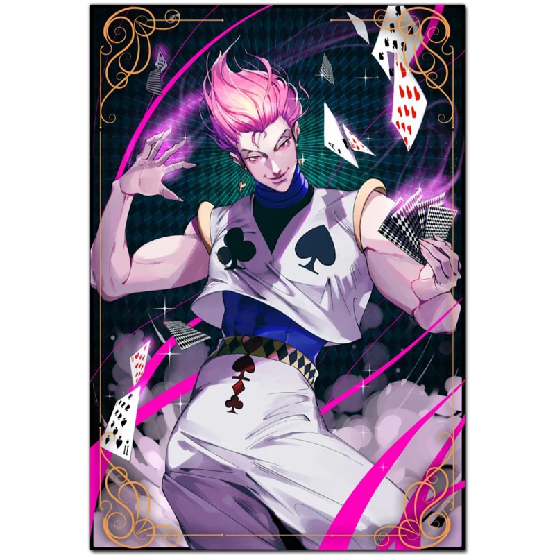 

Hisoka, плакат на холсте 30x45 см, 40x60 см, искусство, ткань, настенный плакат, печать, шелковая ткань