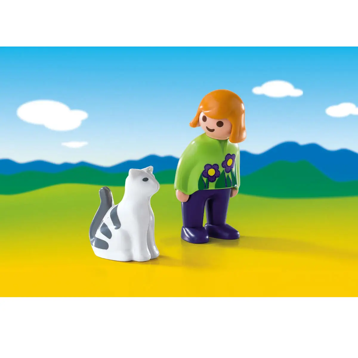 Конструктор Playmobil 1.2.3.: Женщина с кошкой|Соединяющиеся блоки| |