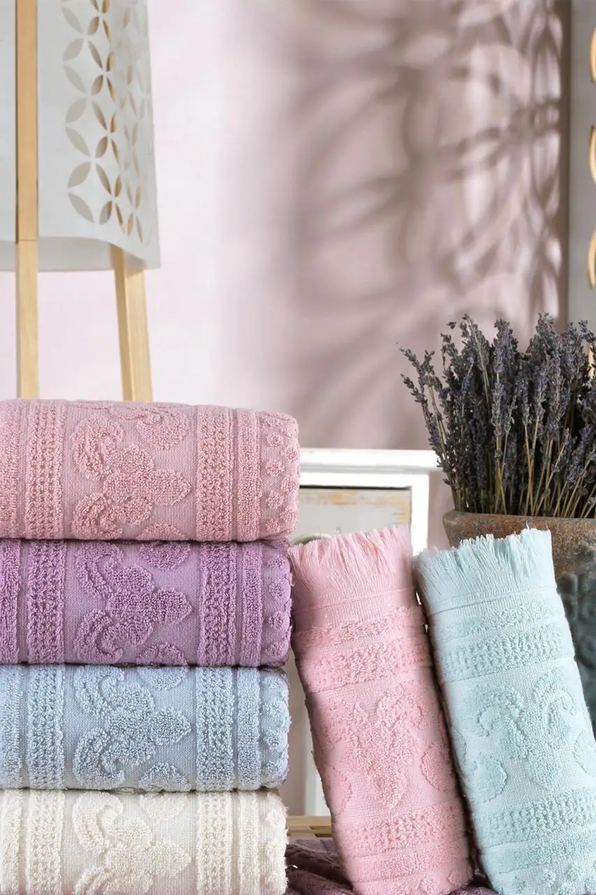 

2021 Towel Set 50x85 6 Piece 100% Cotton Soft Bath Face Towel Handtowel Bathroom Decoration Blanket cover Turkey qualty