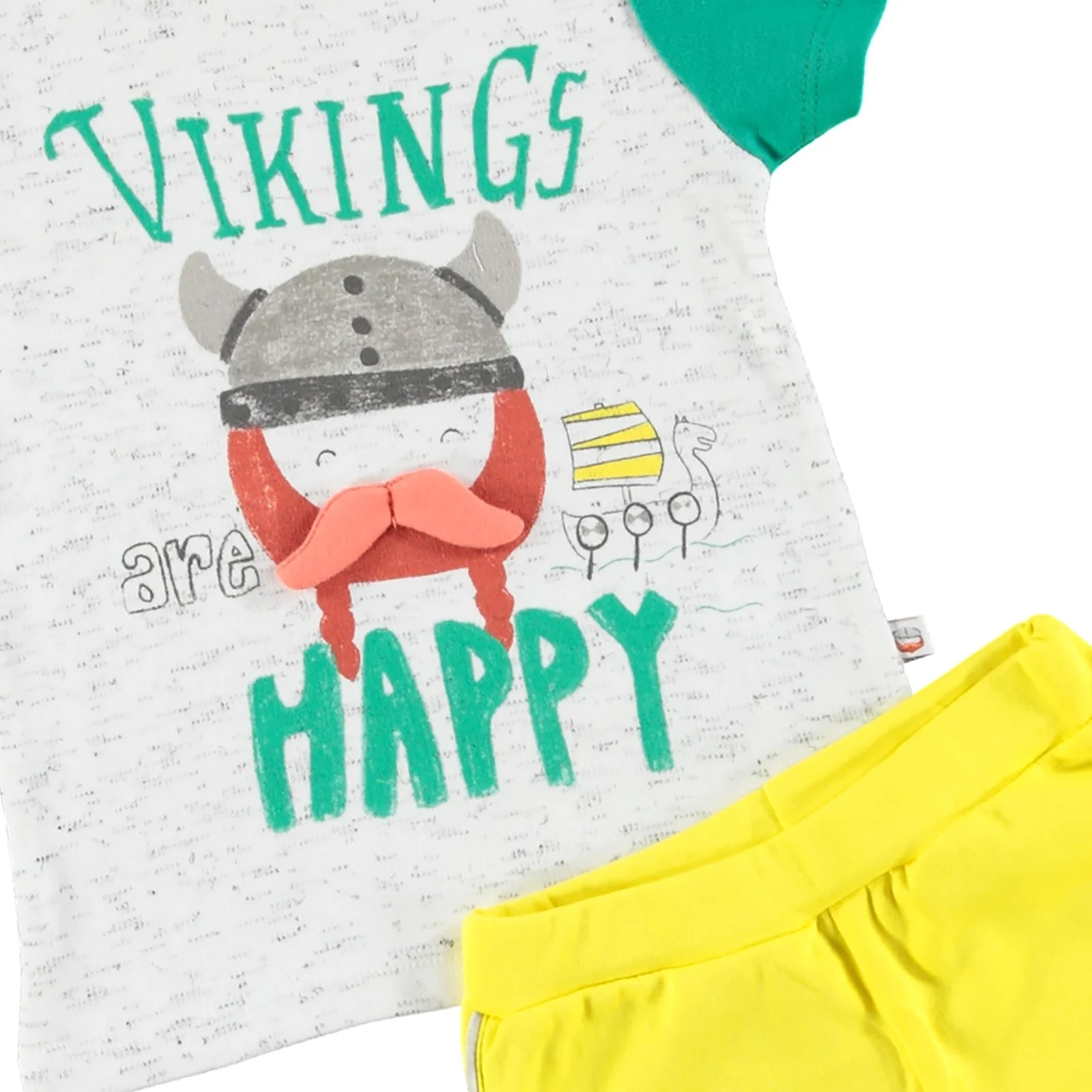 Ebebek Mymio Vikings/комплект с футболкой короткими рукавами для маленьких мальчиков| |