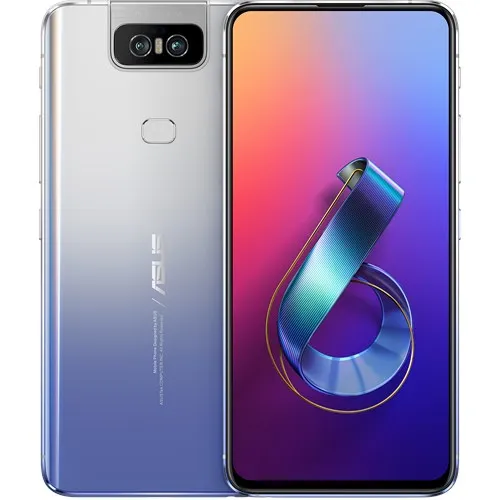 ASUS оригинальная глобальная версия Zenfone 6 ZS630KL Snapdragon 855 флип-камера 4800MP IMX586 5000 мАч Быстрая зарядка 4,0 OTA обновление - Цвет: silver