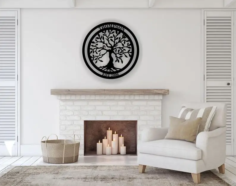 

Personalized Tree of Life Wall Sign Wedding Gift | housewarming | living room | Anniversary Gift | Outdoor decor | Mothers day