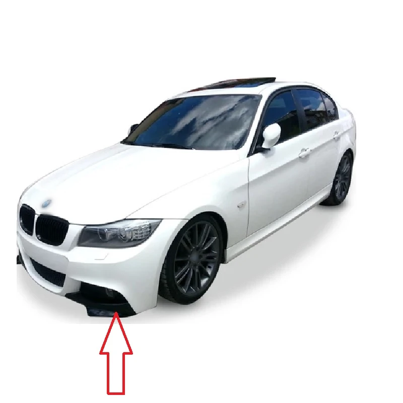 Губа переднего бампера для BMW 3 серии E90 M технические модели 2004-2012 черная Нижняя