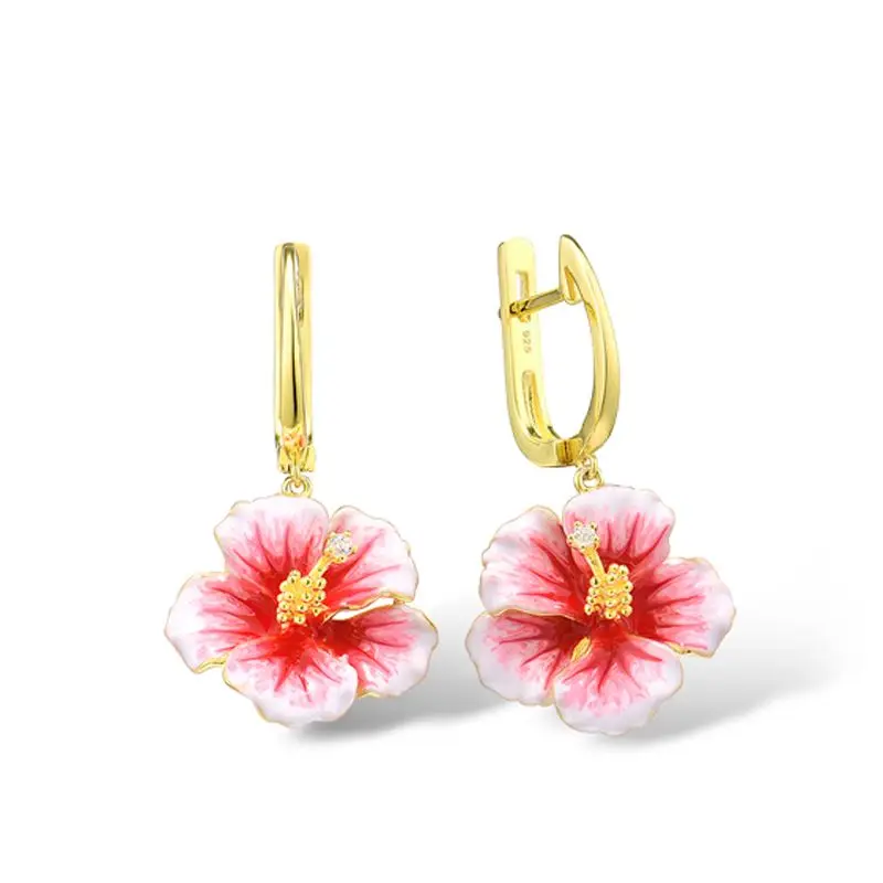

Gorgeous Pink Flower Earrings