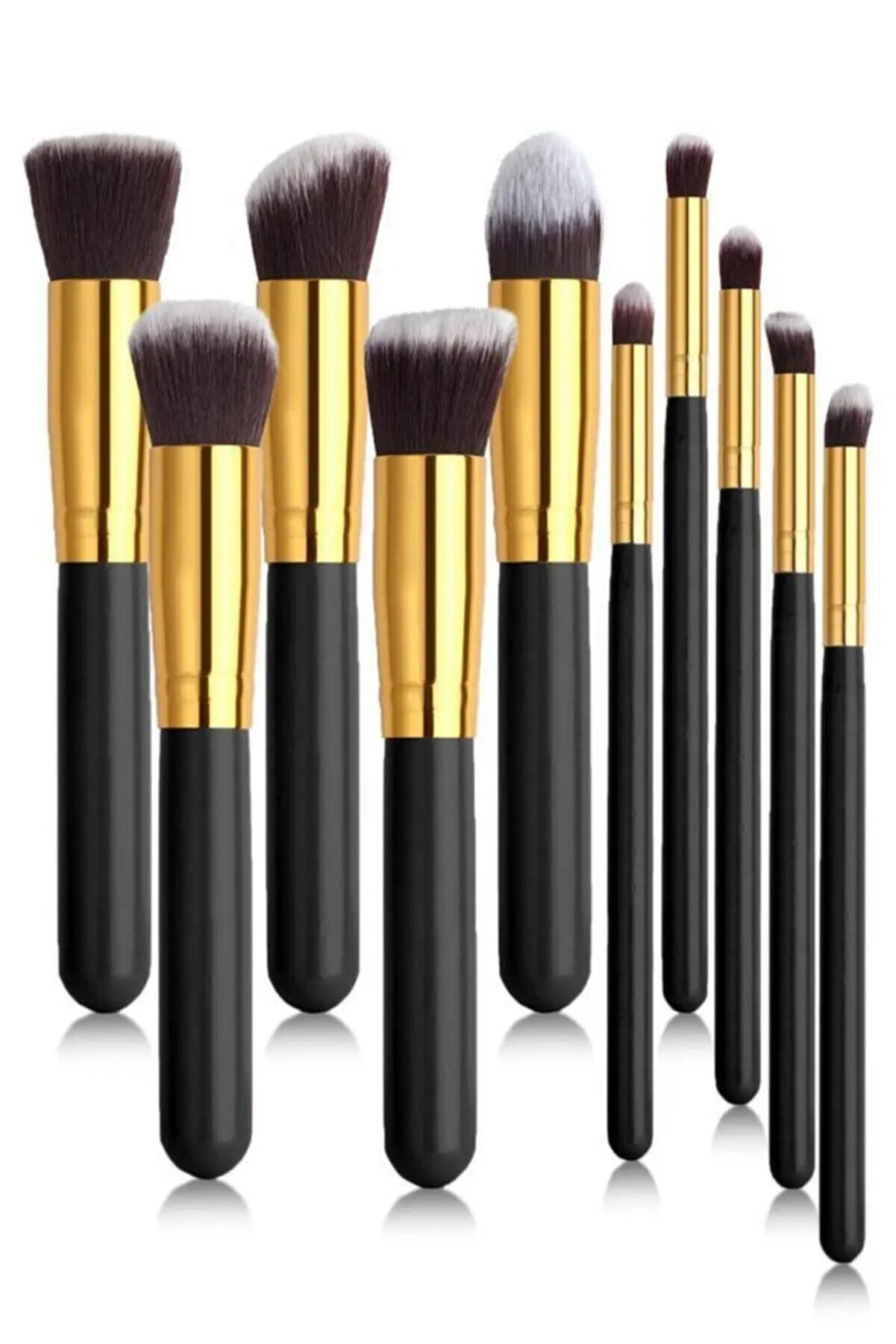 

MUJGAN Black Handle Set of 10 Makeup Brushes M10MFSSS