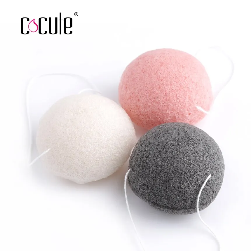 Натуральная губка для лица Cocute 3 шт./компл. спонж мытья Konjac отшелушивающая