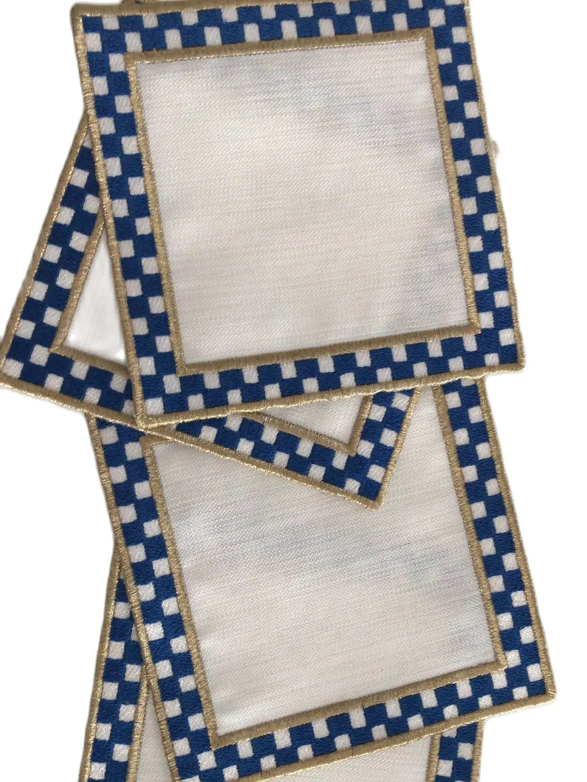 

Table napkins Embroidered Cocktail 2 Pieces Colorful home decoration coffee tea presentation of zamzam woman gold color embroidery
