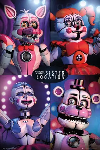 Плакат 5 Ночей с Фредди Five Nights at Freddy's ФНАФ Аниматроники №24 А3|Наклейки на стену| |
