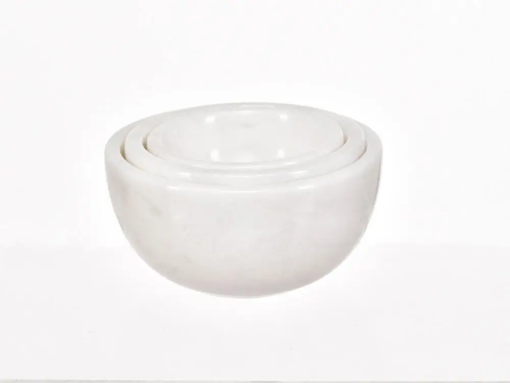 

Original Marble Bowls (Set of 3) Kitchen Multipurpose Seasoning Bowl Snack Plate Sauce Dish Seasoned Mustard Wheatgrass Bowl