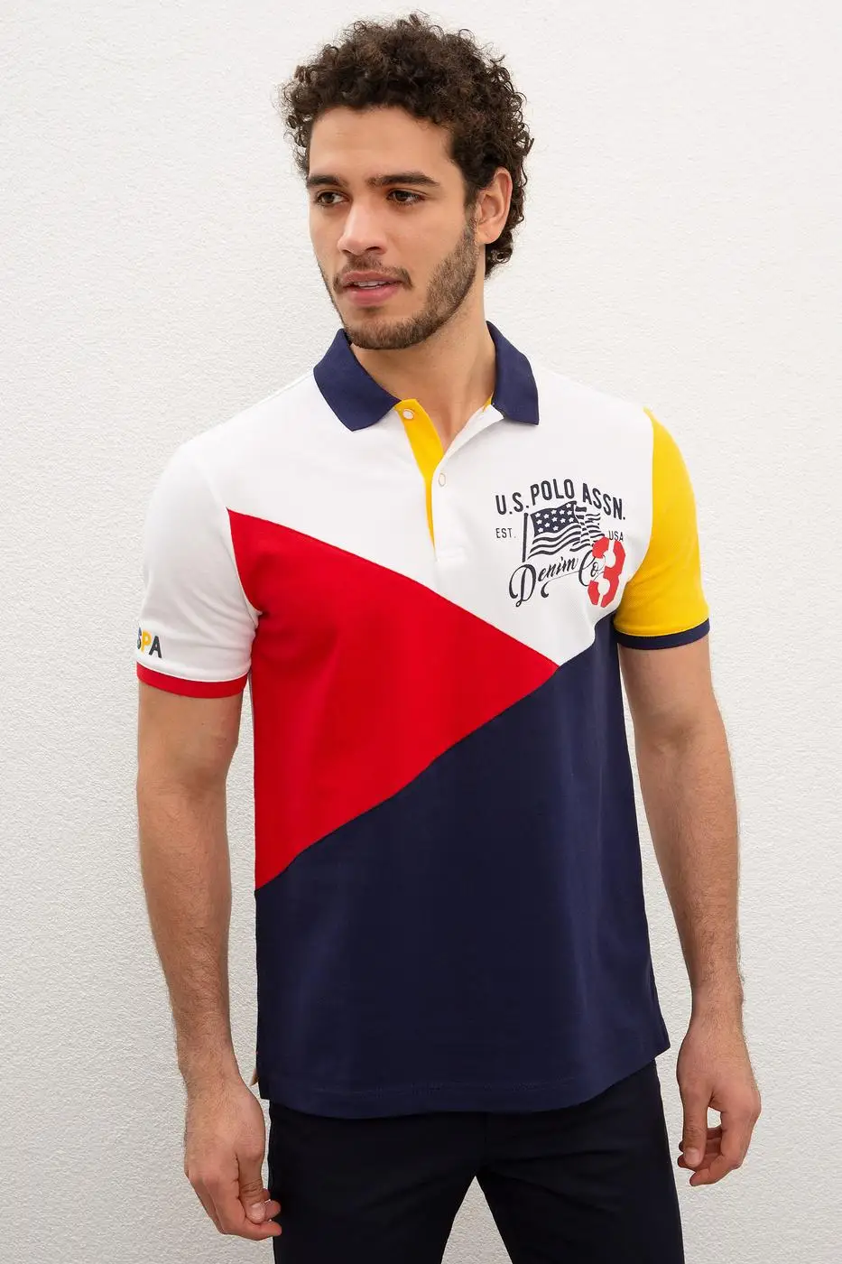 Новый сезон 2021 мужские футболки-поло U.S. Polo Сделано в Турции 50218888-VR033 | Мужская