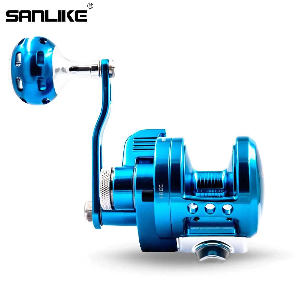 Рыболовная катушка SANLIKE с алюминиевым ЧПУ максимальное усилие фрикциона 28 кг 7