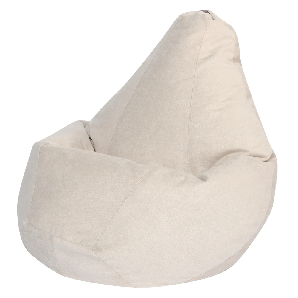 Кресло Мешок DreamBag Светло-Бежевый Велюр Пуф ленивый диван |