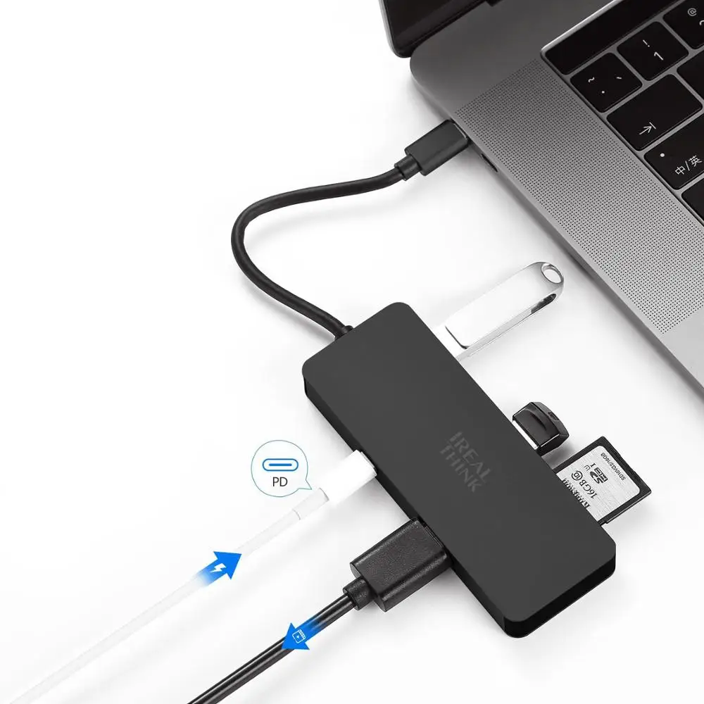 Концентратор IREALTHINK USB Type C для Macbook Huawei Pro аксессуары концентратор разветвитель 3 0
