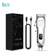 boi mens razor metal body stainless steel adjustable blade professional clipper usb rechargeable electric wireless hair trimmer