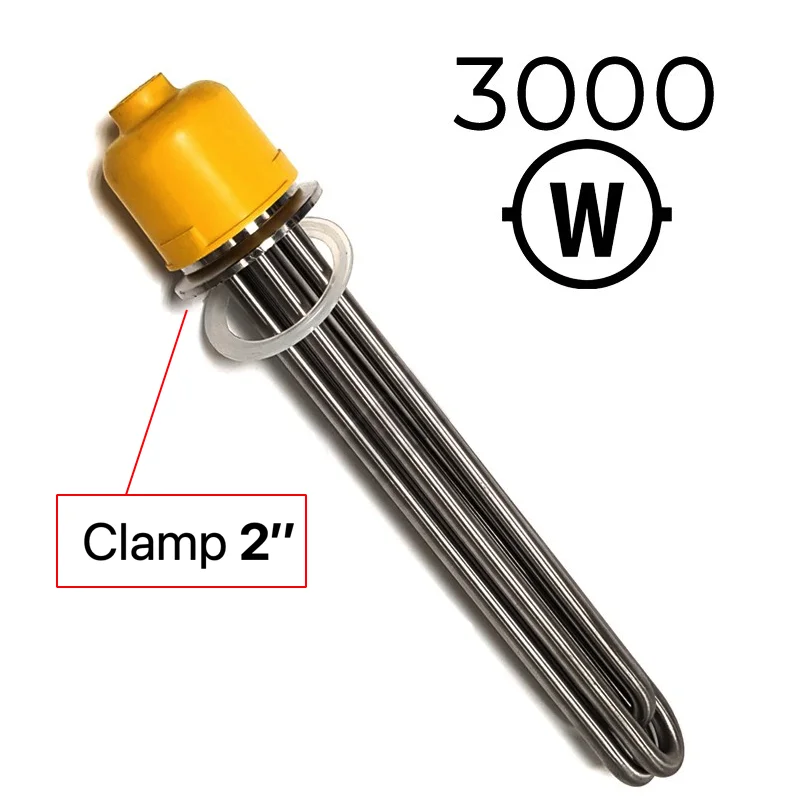 ТЭН 3 кВт Clamp 2 дюйма (нержавеющая сталь)