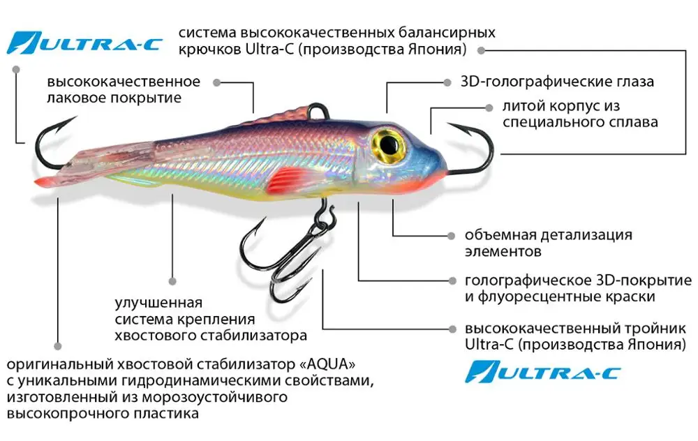 Балансир AQUA HERCULES 77mm 39 0g|Рыболовные снасти| |