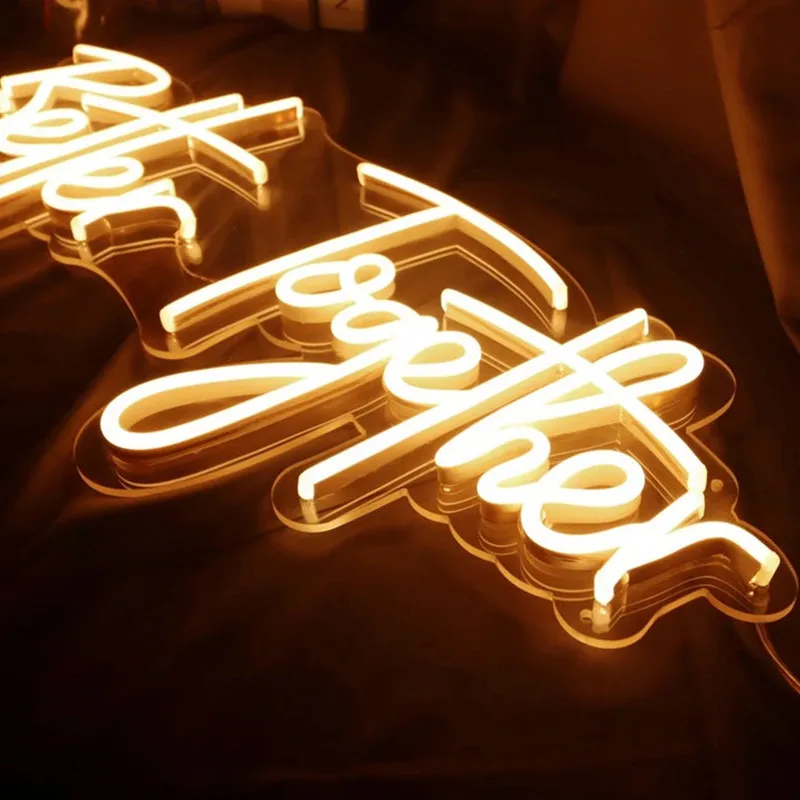 Неоновая вывессветильник на заказ Светодиодная гибкая доска с надписью Better Together