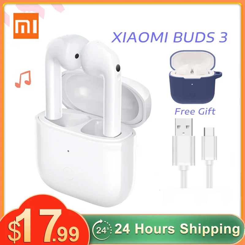 

Новые беспроводные наушники Xiaomi Redmi Buds 3 Bluetooth TWS с двойным микрофоном QCC 3040 чип водонепроницаемые наушники-вкладыши с шумоподавлением